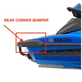 YAMAHA 2021-2024 GP1800R REAR RH STB Corner BLACK Bumper Gunwale F4P-U251E-00-0