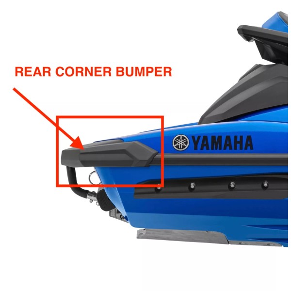 YAMAHA 2021-2024 GP1800R REAR RH STB Corner BLACK Bumper Gunwale