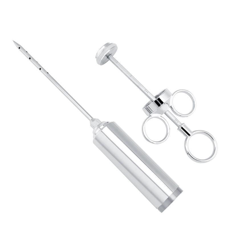 Stainless Steel BBQ Meat Marinade Injector Turkey 3 Seasoning Flavor
