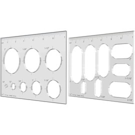 8 in 1 Router Template for Woodworking, Router Jig Bowtie Template, Bowtie Router Template Jig Kit, Butterfly Inlay Template Decorative - Size: 2 Pack Circle&Grommet