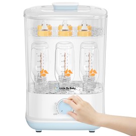 Bottle Steamer and Dryer, Little Bo Baby Bottle Steamer and Dryer, 5-in-1 Electric Steamer and Dryer, Safe and Easy One-Dial Control Steamer