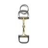 JA Horse Keyring Pendant Horse Rider Pony (Bit D-Ring), silver