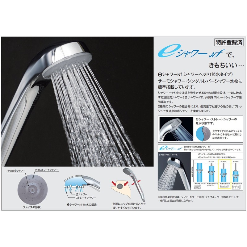 KVK PZS313T Water Saving e-Shower nf Shower Head (Plated)