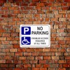 No Parking, Disabled access required Warning Sign. Tough, Durable and