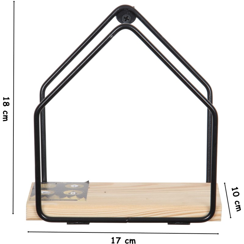 Jolie Max Mini Floating Wall Shelf - Wall-Mounted Pine Wood