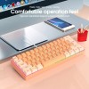 Snpurdiri 60% Wired Gaming Keyboard, RGB Backlit (Cream and Orange)