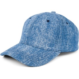 styleBREAKER 04023087 Unisex Jeans Baseball Cap Mottled 6-Panel Denim Baseball Cap Metal Buckle Adjustable, blue