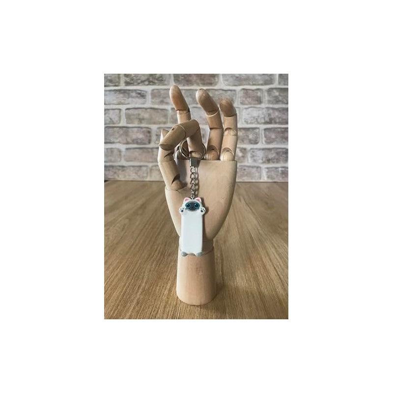 KEYRING - Cat - Resin Pendant. Split Ring. Key Ring.