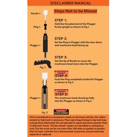 GRAND PITSTOP 36 Pcs Tubeless Tire Puncture Repair Kit with Mushroom Plug for Tyre Punctures and Flats on Cars, Motorcycles, ATV, Trucks & Tractors (30 Mushroom Plugs)