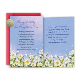 FSSDAS Daughter In Law Birthday Card, Happy Birthday Gifts for Daughter In Law, Beautiful Birthday Decorations for Her