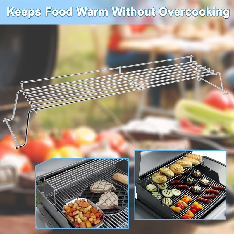 Adviace 65054 Grill Warming Rack for Weber Genesis 300 Series,