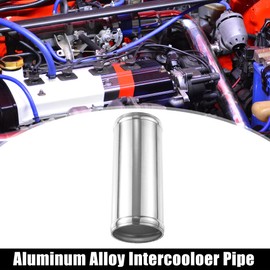 X AUTOHAUX 63mm 2.5" OD 6" 152mm Length Universal Car Aluminum Alloy Intercooler Pipe Straight Air Intake Tube - Pack of 2