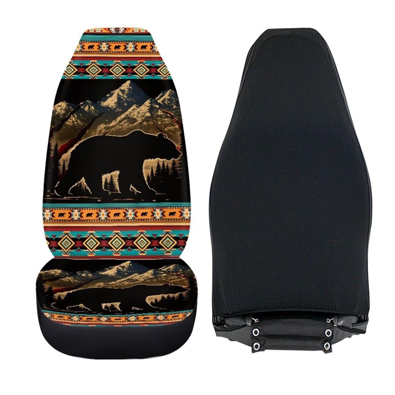Bulopur Bear Car Seat Covers Front Seats Only Western Native
