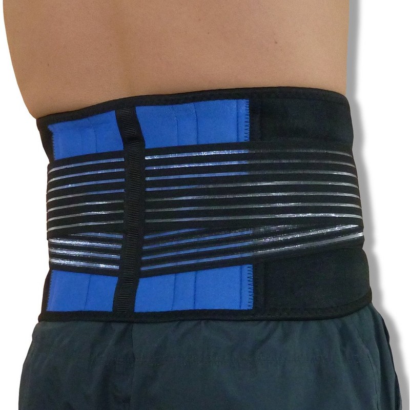 NeoPhysio Neoprene Double Pull Lower Back Support Lumbar Brace =