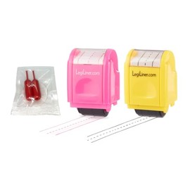 LEGILINER Set of 2: one 3/4" Shaded Pink and one 1/2" Yellow and a Free red Ink Refill