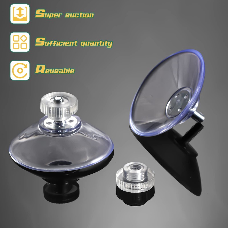 Zopeal 20 Pcs Adhesive Suction Cups Bulk with Screws Nut