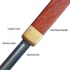 Guitar Fret Crowning File Chrome Plated Solid Wood Handle Fret