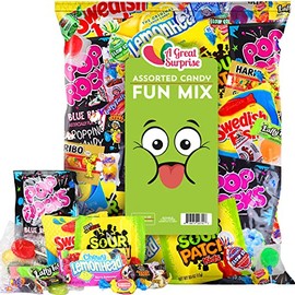 Assorted Candy - 4 Pounds - Bulk Candy - Party Mix - Goodie Bag Stuffers - Candy Variety Pack - Pinata Candy - Individually Wrapped Candies - Fun Size Candy - Bag Candy