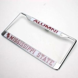 Mississippi State Bulldogs Alumni Metal License Plate Frame W/Domed Insert - Alumni/Miss State