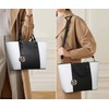MKP Women Two Tone Large Tote Bags Top Handle Satchel