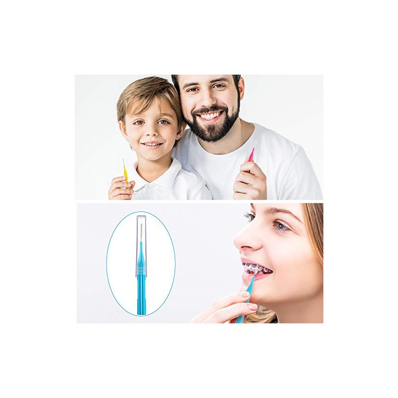 100 piezas de cepillos para limpiador, cepillo interdental, palillo de