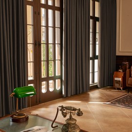 HUTO Extra Long Blackout Pinch Pleat Window Curtain for Bedroom Living Room, Energy Efficient Window Treatment Drapes for Hotel Sliding Patio Door, 52 by 120 Inches Long, 1 Panel, Brown