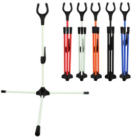 ZSHJGJR Archery Bow Stand - 16.9-inch Quick Installation Takedown Recurve Bow Stand, Plug-in Compound Bow Rest, Easy to use Lightweight Fiberglass Long Bow Holder (White)