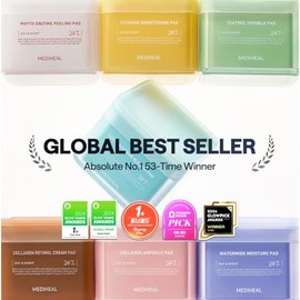 MEDIHEAL Madecassoside Blemish Pad - Square Cotton Facial Toner Pads with Centella Asiatica & Madecassoside – Anti Blemish to Improve Uneven Skin Tone - Vegan Face Gauze Pads, 100