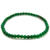 Taddart Minerals Green Natural Gemstone Agate Bracelet with 4mm Balls
