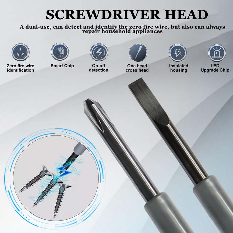 2-in-1 Screwdriver with Strong Torque and Magnet, 2 Pieces Voltage