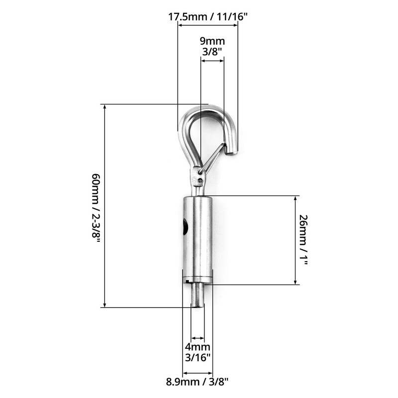 QWORK Steel Wire Rope Hanger, 40 Pack Portable Hook &