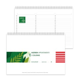 Hairdressing Planner Beauty Salons, Beauty Salons and Spa for Appointments - Injected - Made of 100% Eco-Friendly Paper - 21 x 29.7 cm (Red 3 Pillars)