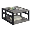 Convenience Concepts Monterey Square Coffee Table, Weathered Gray / Black