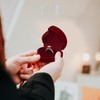 FuninCrea Velvet Ring Box Ring Box Single Ring Holder Ring