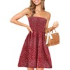 Sundresses for Women Casual Beach Summer Bandeau Smocked Strapless Dress
