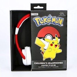 OTL Technologies PK0758 Kids Headphones - Pokémon Pokéball Wired Headphones for Ages 3-7 Years