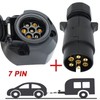 MOUNAY 7 Pin European Trailer Socket+Plug Tow Bar Connector Adapter