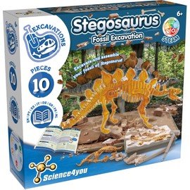 Science4you - Stegosaurus Dino Ausgrabungsset - Archeologie Set Fur Kinder mit 10 Teilen, Graben Sie Ihr Dinosaurier Spielzeug - Ideale Experimentierkasten, Geschenk und Dino Spiel für Kinder +6 Jahre