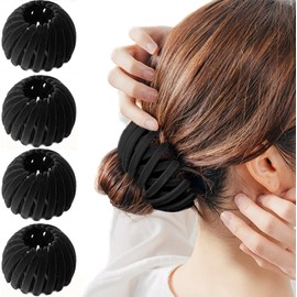 Sizobi-Pinzas para el pelo con forma de nido de pájaro, cintas y pinzas para el pelo para mujer, coleteros y accesorios para el pelo para mujer, moldes para hacer moños y coleteros