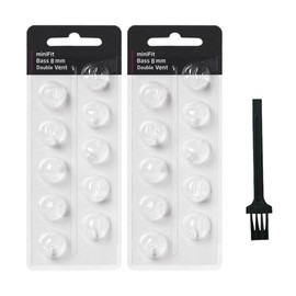 Leogony Leogony Hearing Aid Domes for Oticon, 8mm Double Vent Bass Domes Hearing Aid Accessories (2 Pack