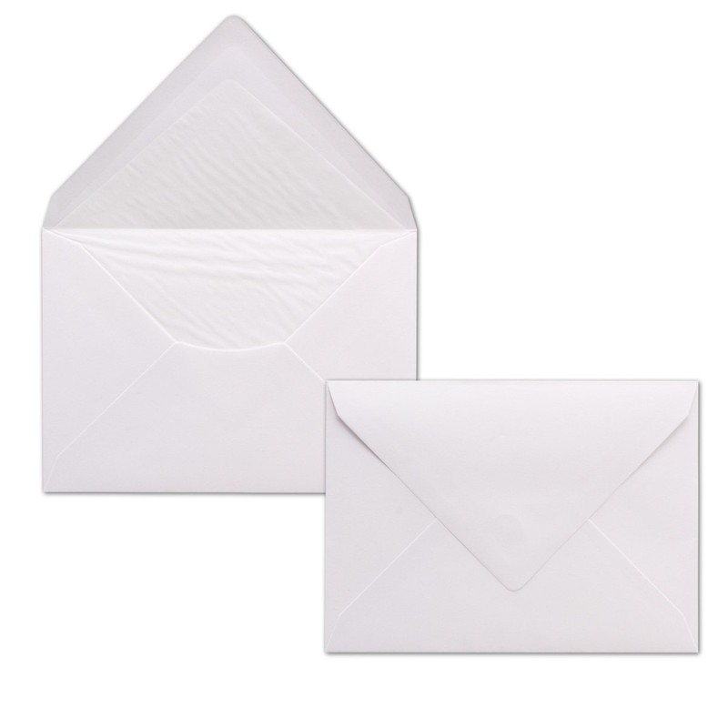 Glüxx-Agent 75 envelopes DIN C6 - White lined with white