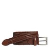 Johnston & Murphy Leather Braided Belt Cognac 44
