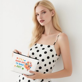 Art Teacher Gifts - Gifts For Arts Teachers Art Teacher Appreciation Gift for Women Christmas Thank You Thanksgiving Birthday Gift for Arts Teachers Small Makeup Bag Cosmetic Bag Travel Toiletry Bags