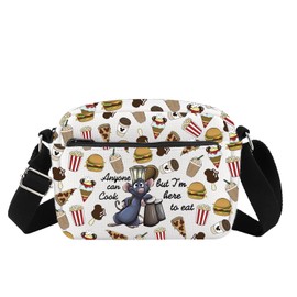Remy Inspire Gift Anyone Can Cook Quote Crossbody Bag Rat Gift Remy Inspired Messenger Bag Remy Rat Gift (Anyone HB CB)