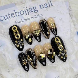 Hip chrome handmade nail tips - Oval / 힙한 크롬 수제네일팁 - 오벌XS