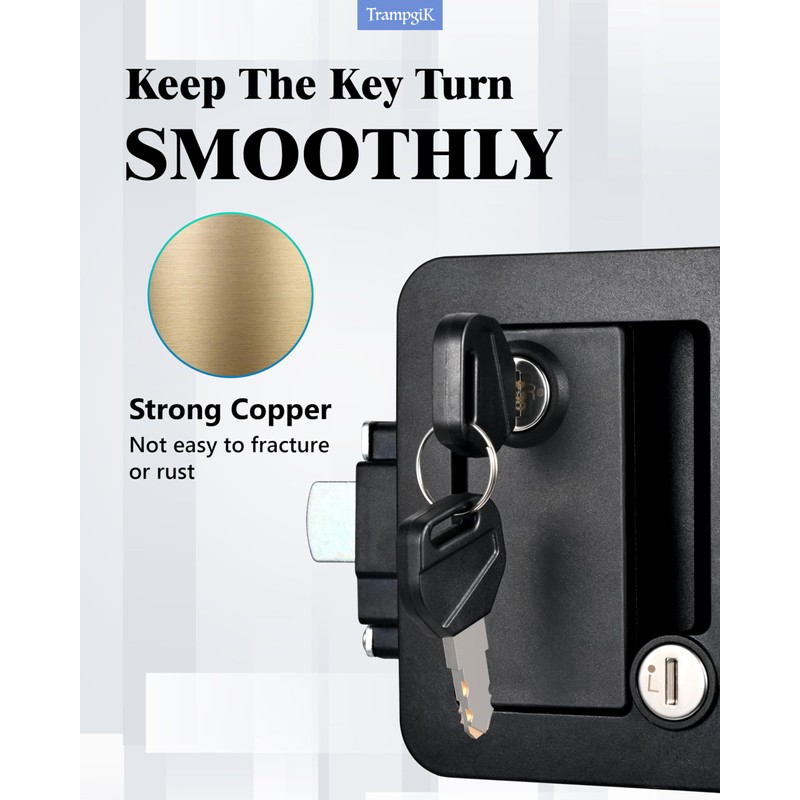 Engineering Plastic Camper Door Lock, RV Door Lock Replacement, Fit