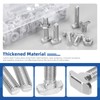 Glarks 120pcs M8 T Slot Drop-in Bolt with Hexagon Flange