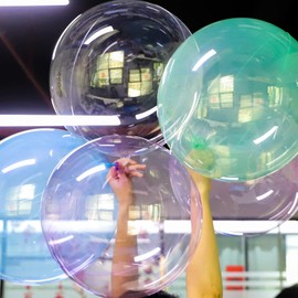 Neo LOONS 18 Inch Helium Bobo Balloons for LED Bobo Balloons LED Light Up Balloons for Christmas,Wedding,Birthday Party Decorations(Assorted-color,10 Pack, Led String Not Included)