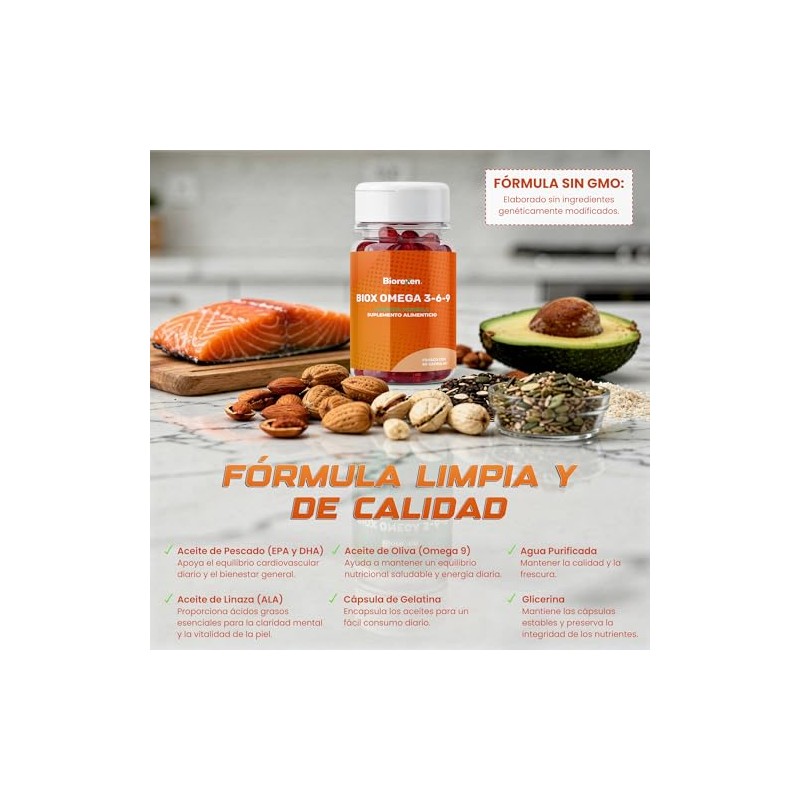 Biox Omega Synergic Formula 180 Cápsulas Pack Suplemento Epa Dha