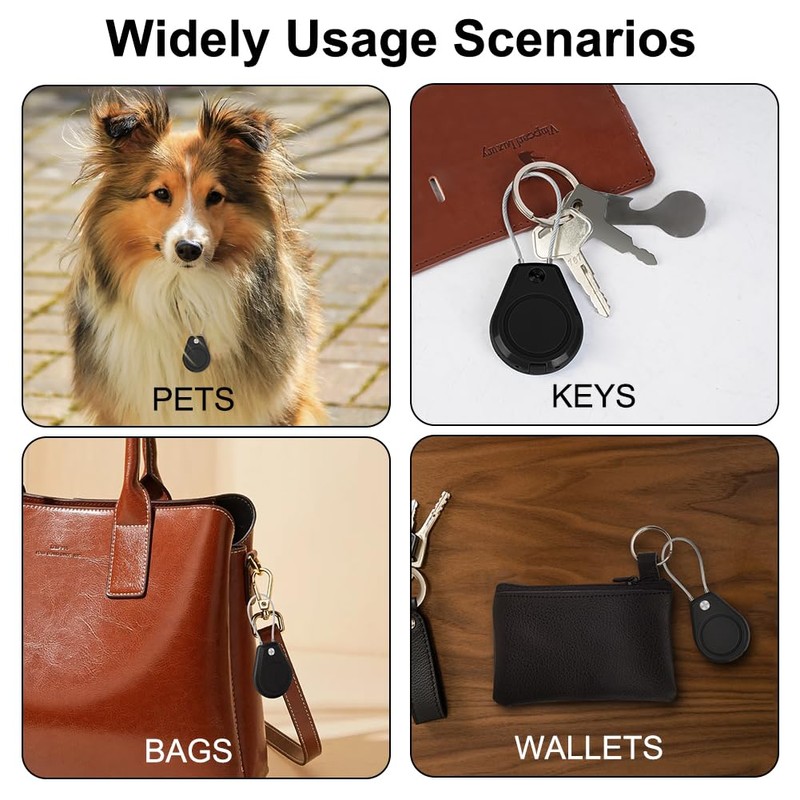 AXFEE 2PC Airtag Case with Wire Rope, Security Lock Steel